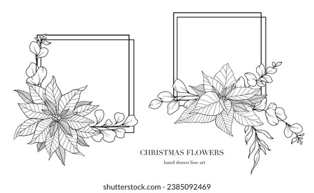 Outline poinsettia images stock photos d objects vectors