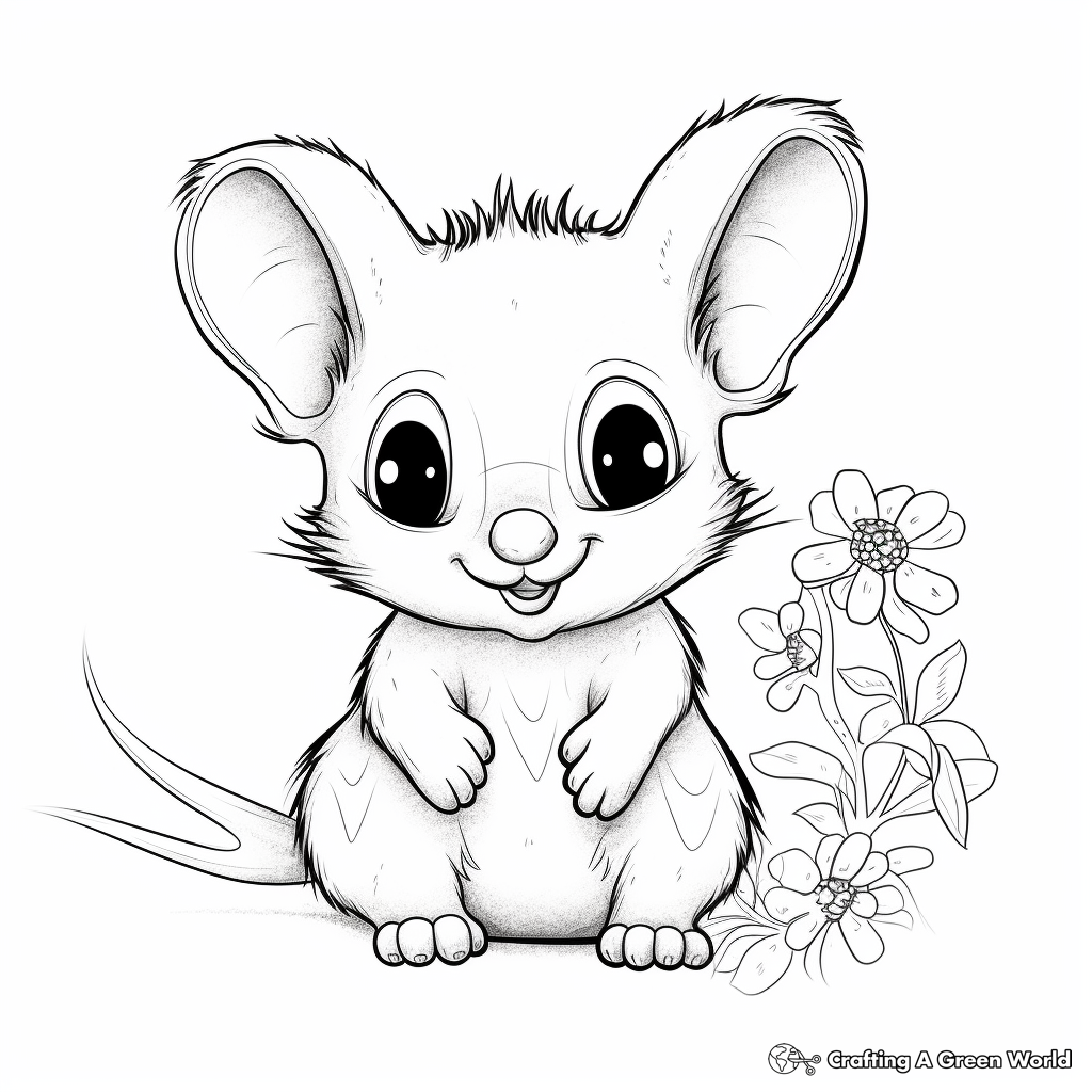 Possum coloring pages