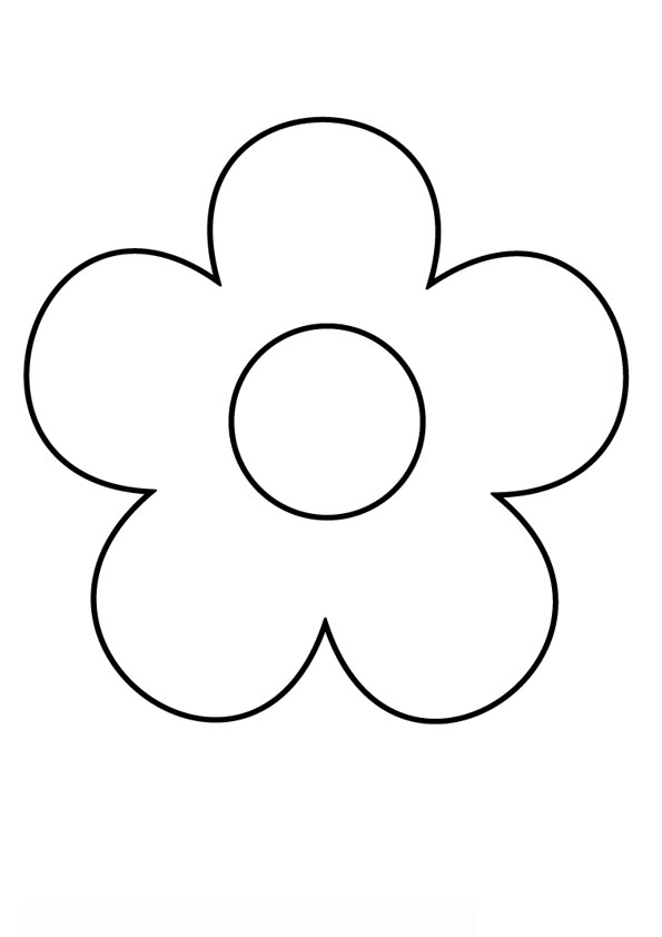 Coloring pages easy flower coloring pages for kids printable