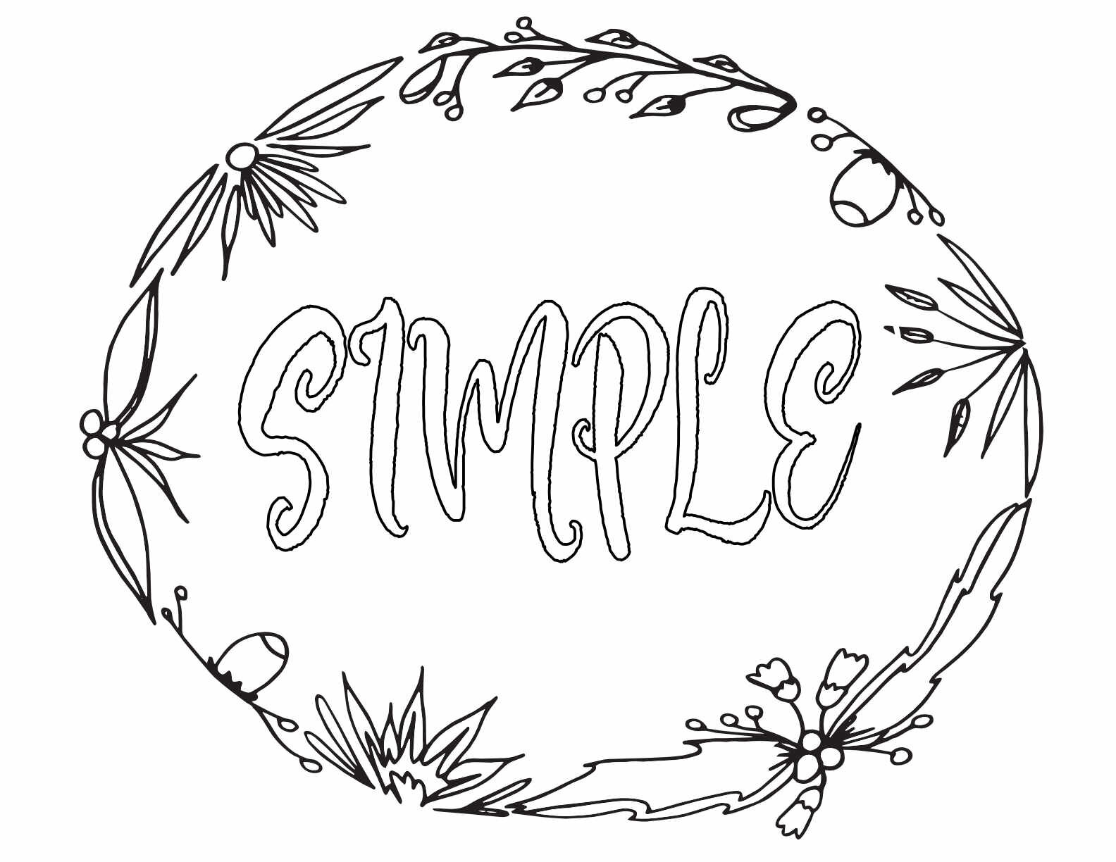 Simple free printable coloring pages â stevie doodles