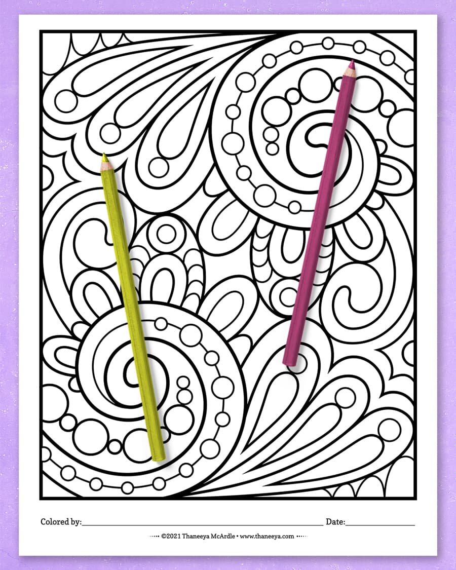 Easy abstract coloring pages