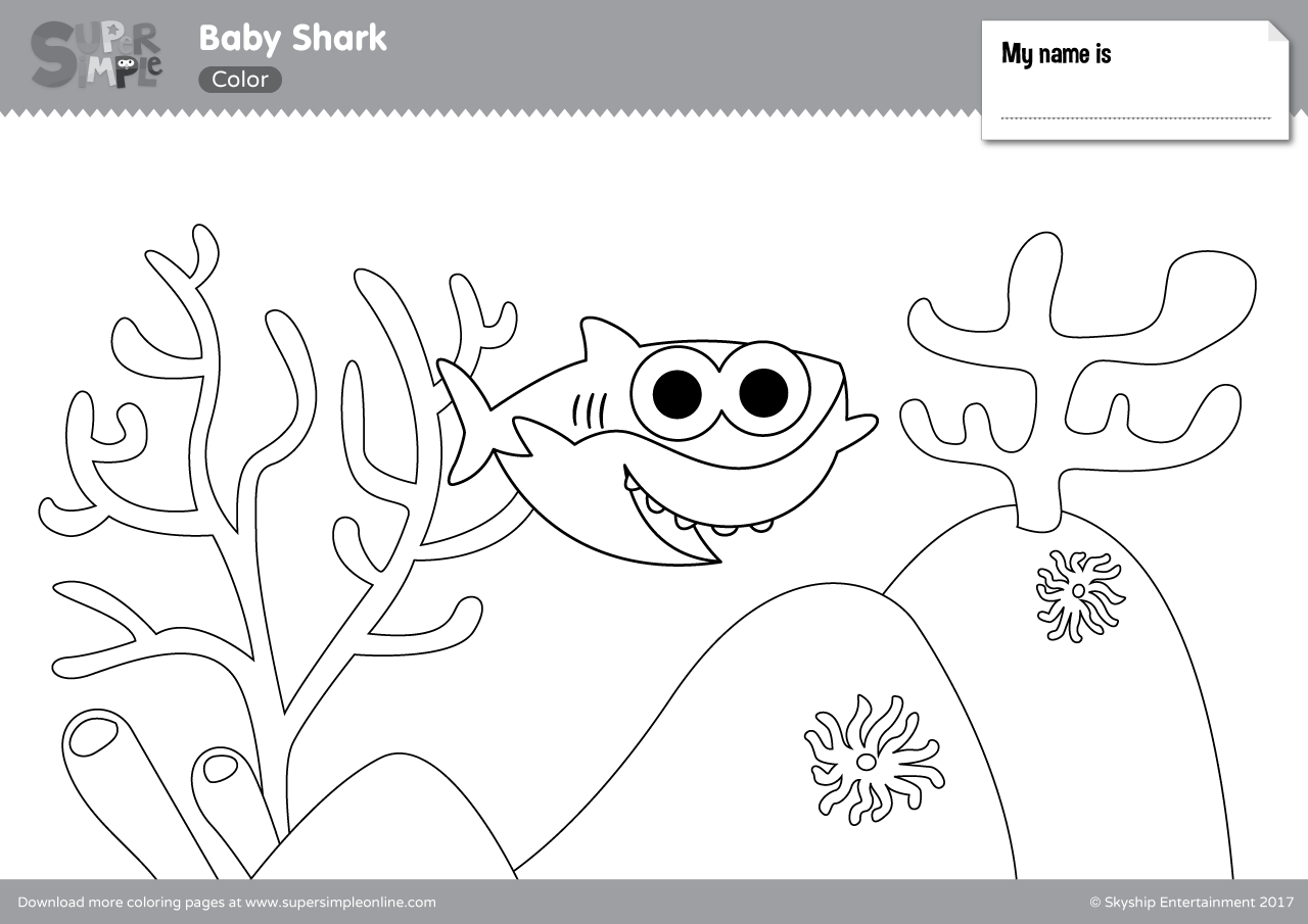 Baby shark coloring pages