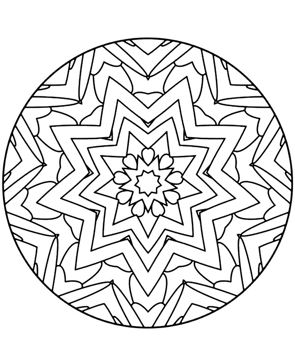 Relaxing mandala free to download or print