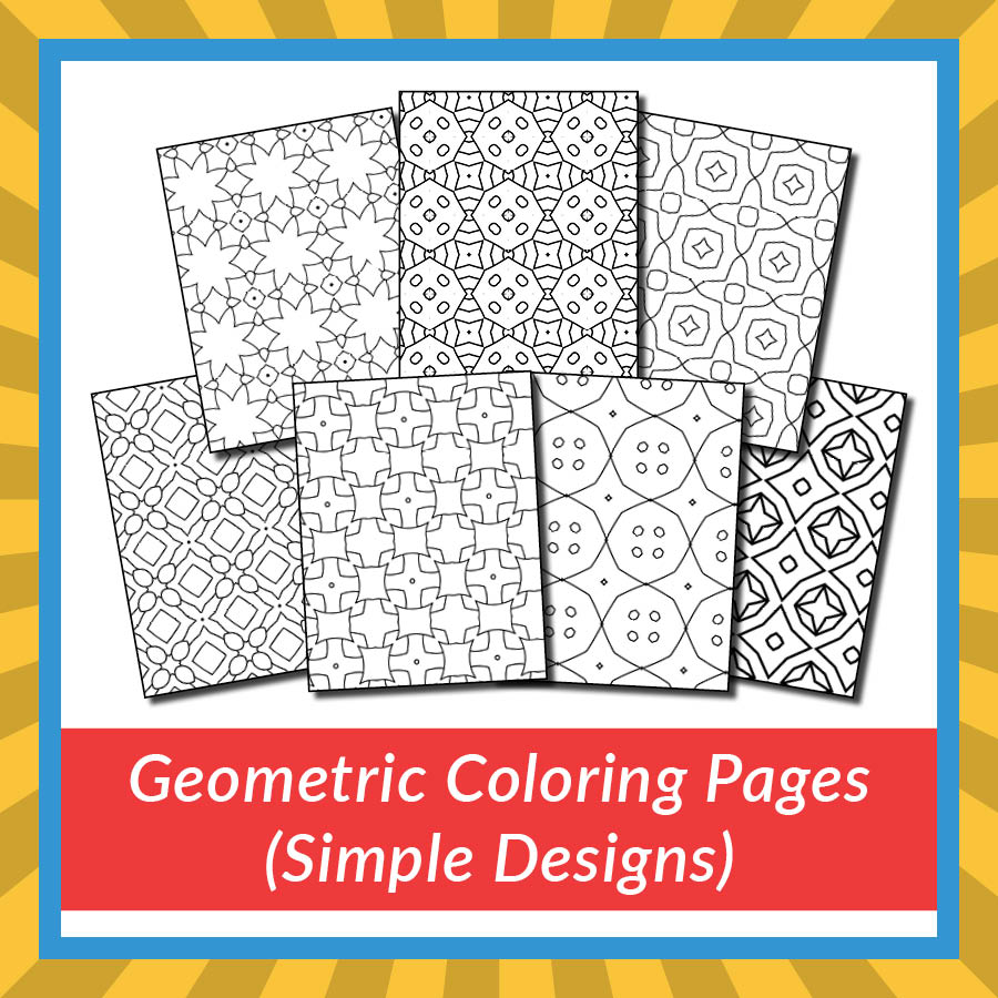 Geometric coloring pages