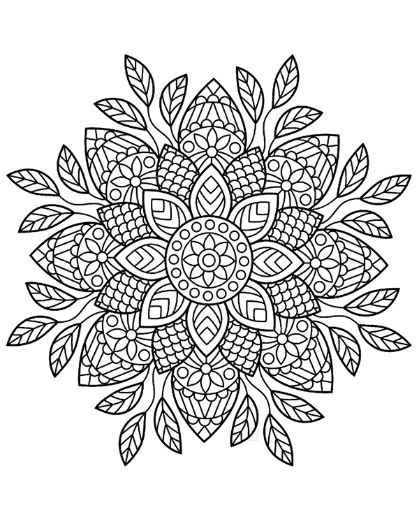 Simple relaxing coloring sheet