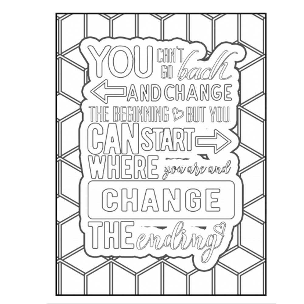 Easy coloring book for adults inspirational quotes simple large print coloring pages with positive and good vibes inspirational