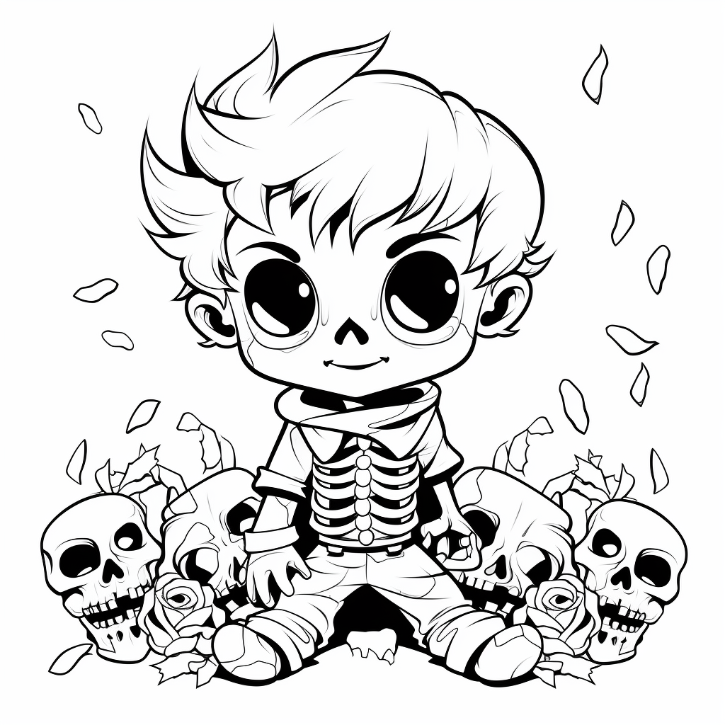 Skeleton coloring pages