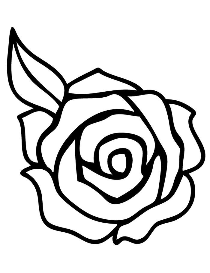 Beautiful rose coloring pages