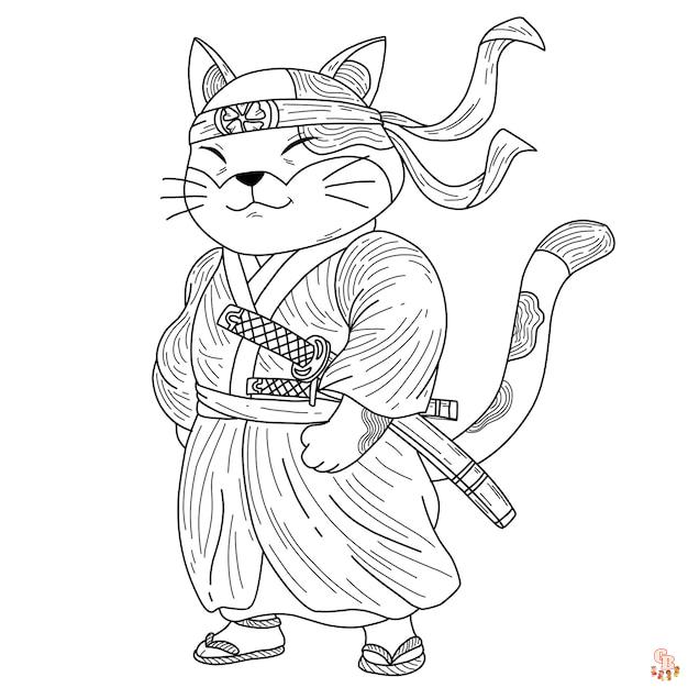 Samurai coloring pages