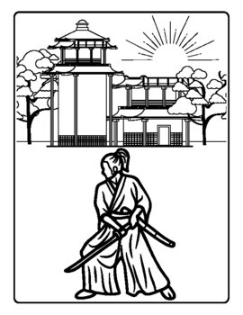 Samurai coloring pages by qetsy tpt