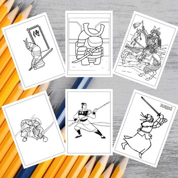 Engage young minds printable samurai coloring pages for kids tpt