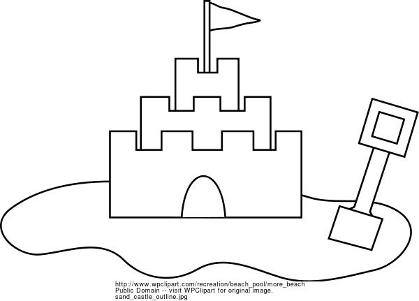 Sandcastle outline sand castle outline