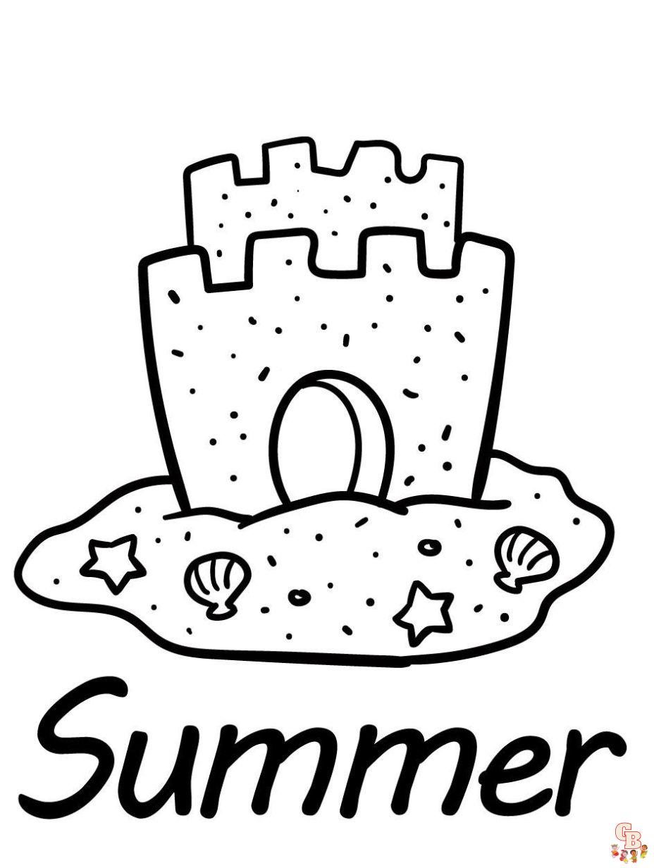 Summer coloring pages free and printable for kids and adults