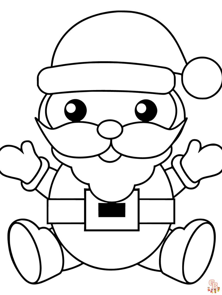 Santa coloring pages free and printable