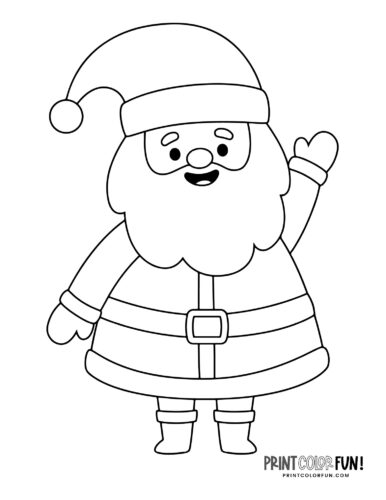 Cute santa claus coloring pages for craft learning fun plus twas the night before christmas at