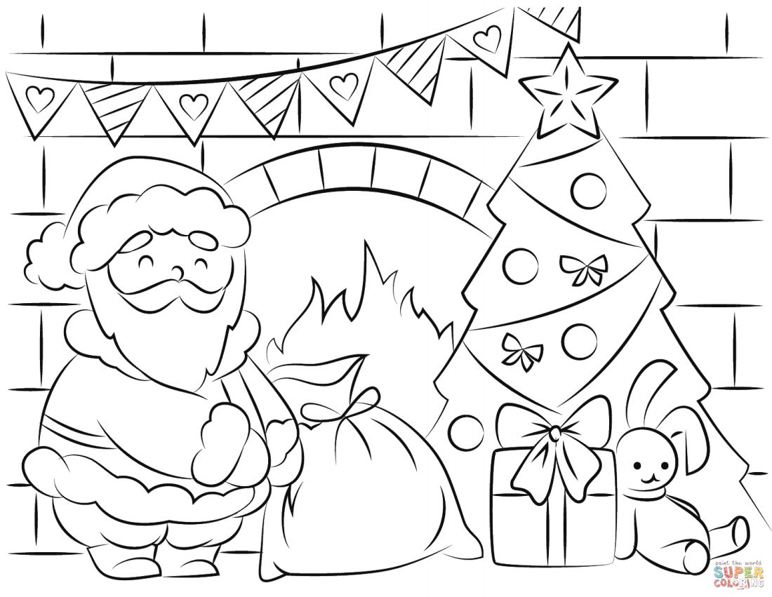 Free santa coloring pages and printables for kids