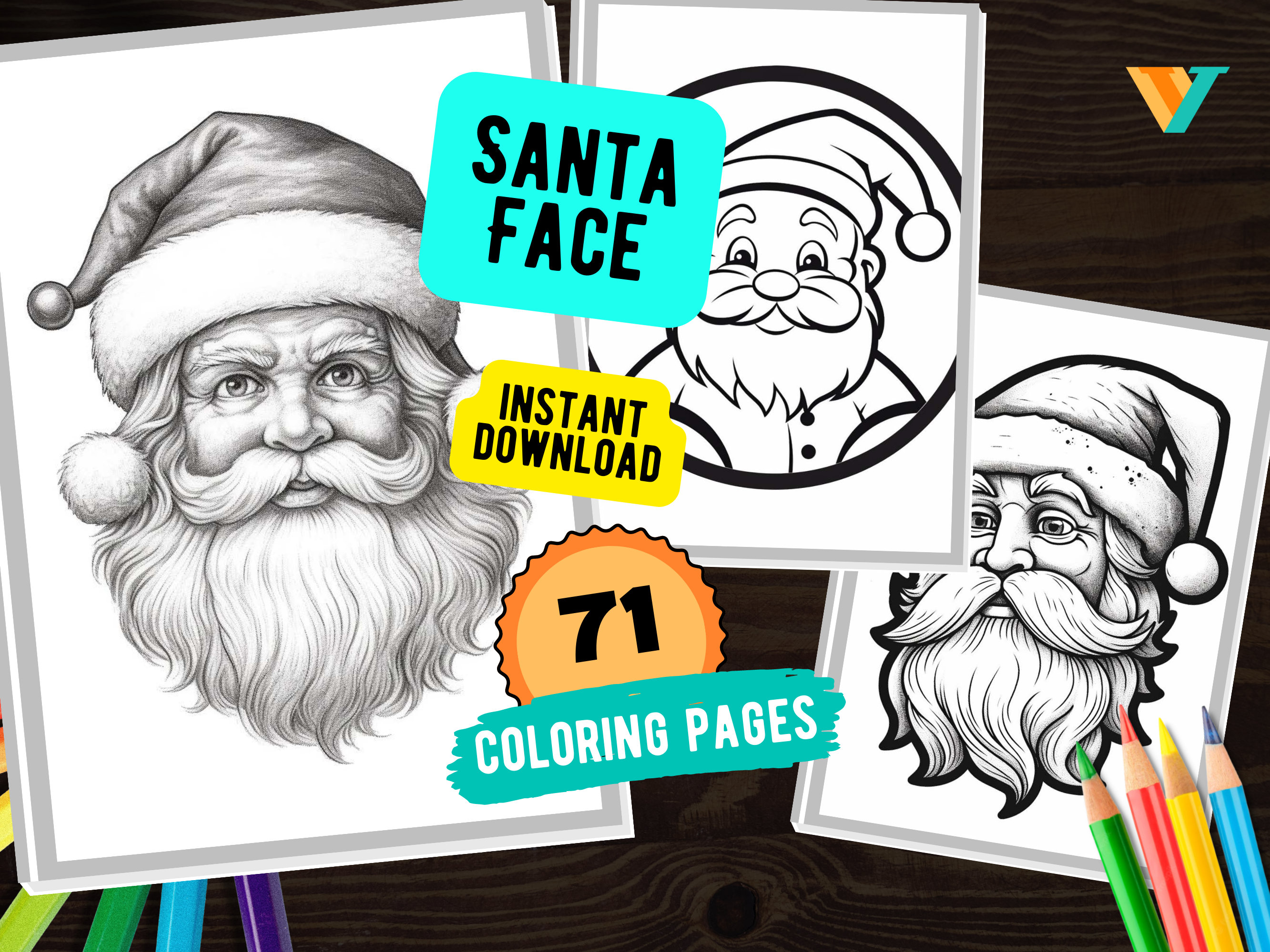 Christmas kids activities printable pdf christmas santa claus christmas coloring pages instant download digital coloring download now