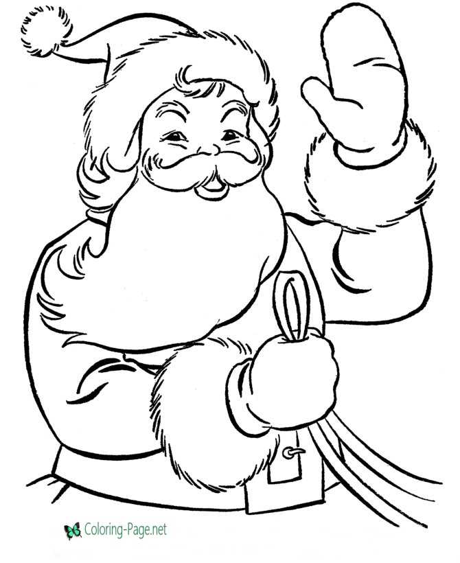 Santa coloring pages