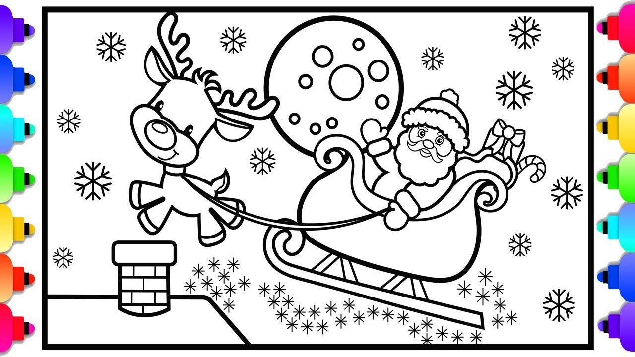 How to draw santas sleigh step by step easy for kids ðâïðchristmas coloring pages