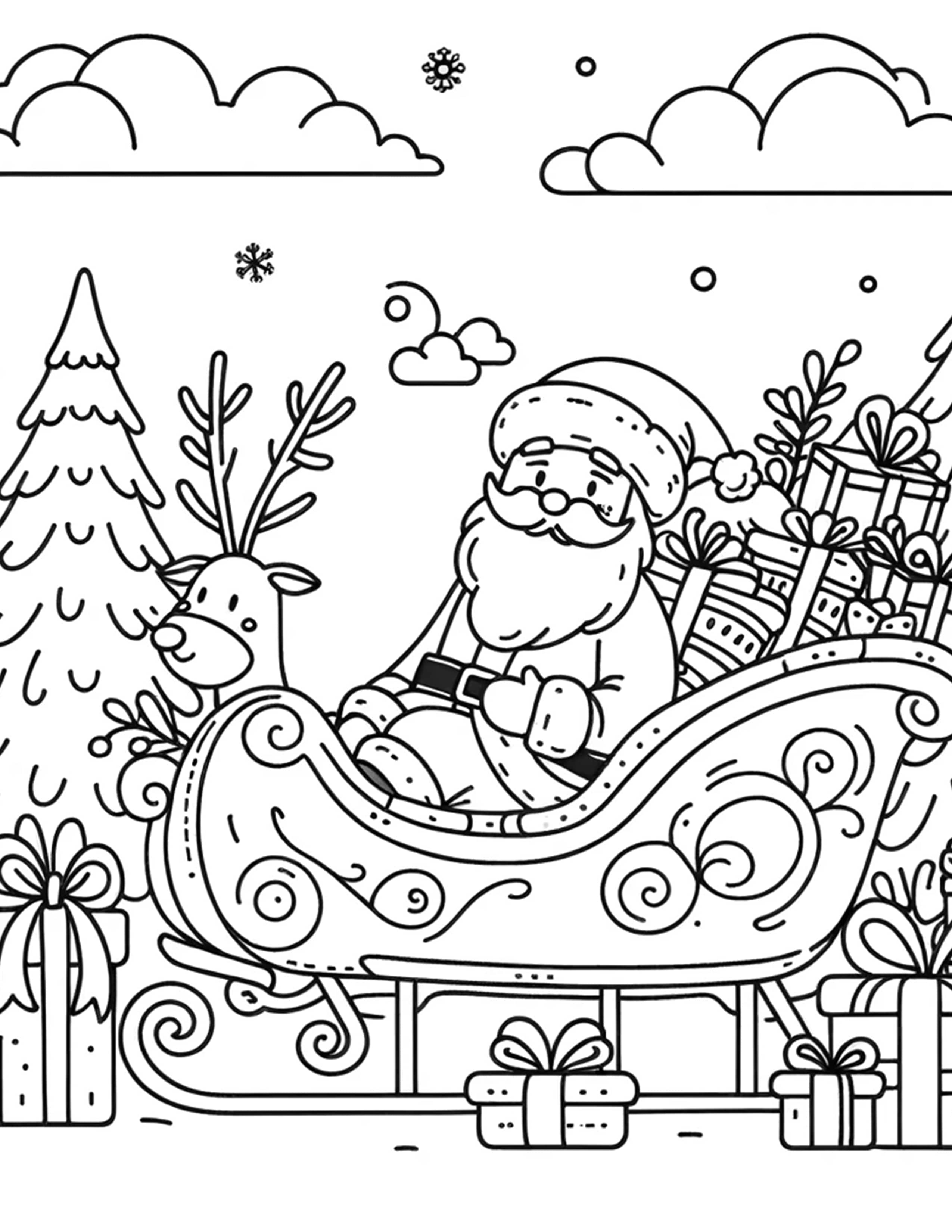 Santa claus coloring pages