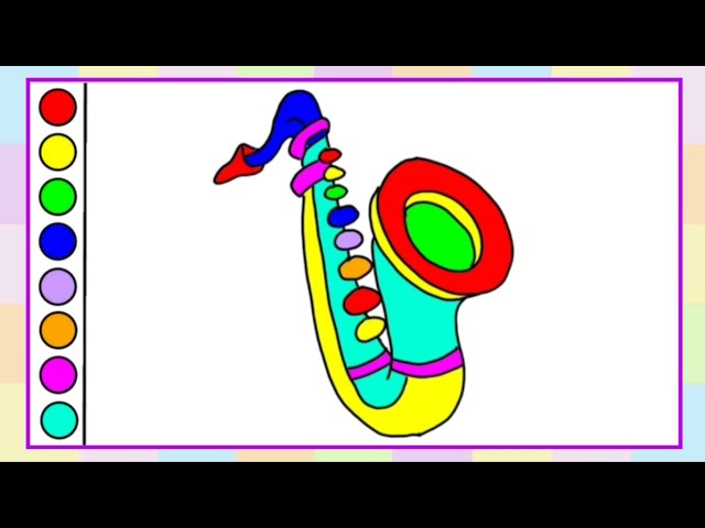 How to draw a saxophone step by step draw a saxophone