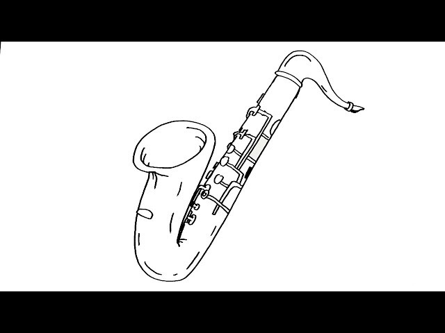 How to draw a saxophone