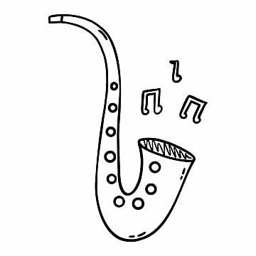 Saxophone line drawing png images