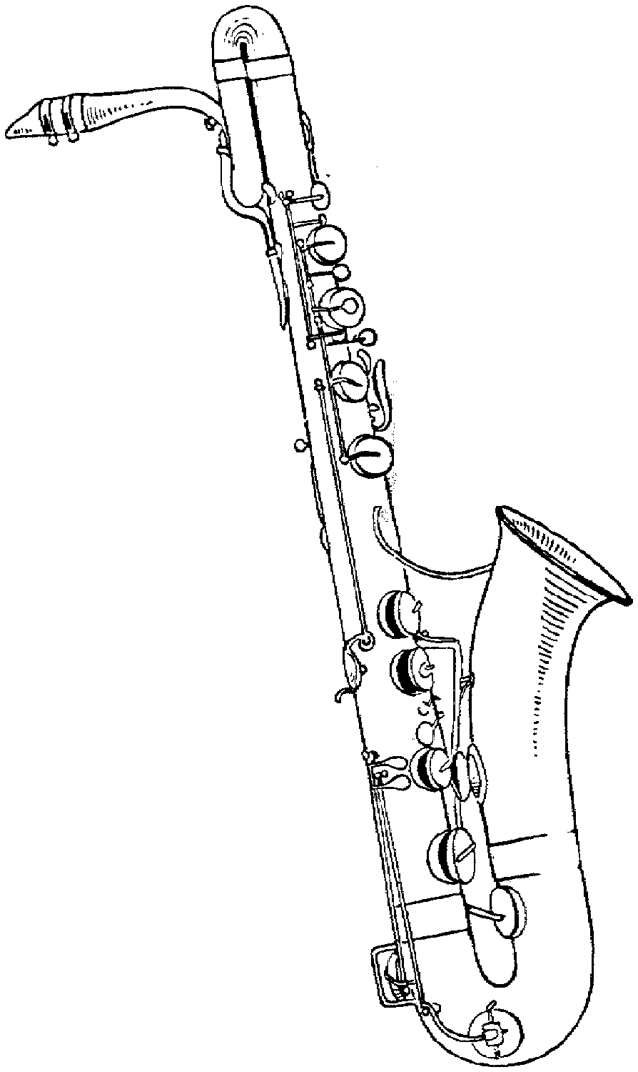 Saxophone coloring pages