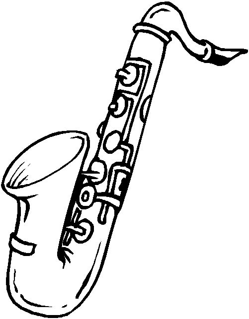 Saxophone music coloring jazz instruments music illustration