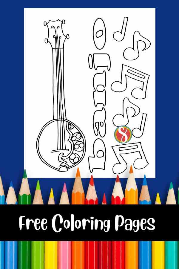 Free music coloring pages â stevie doodles