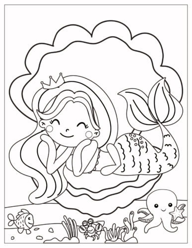 Mermaid coloring pages free printable