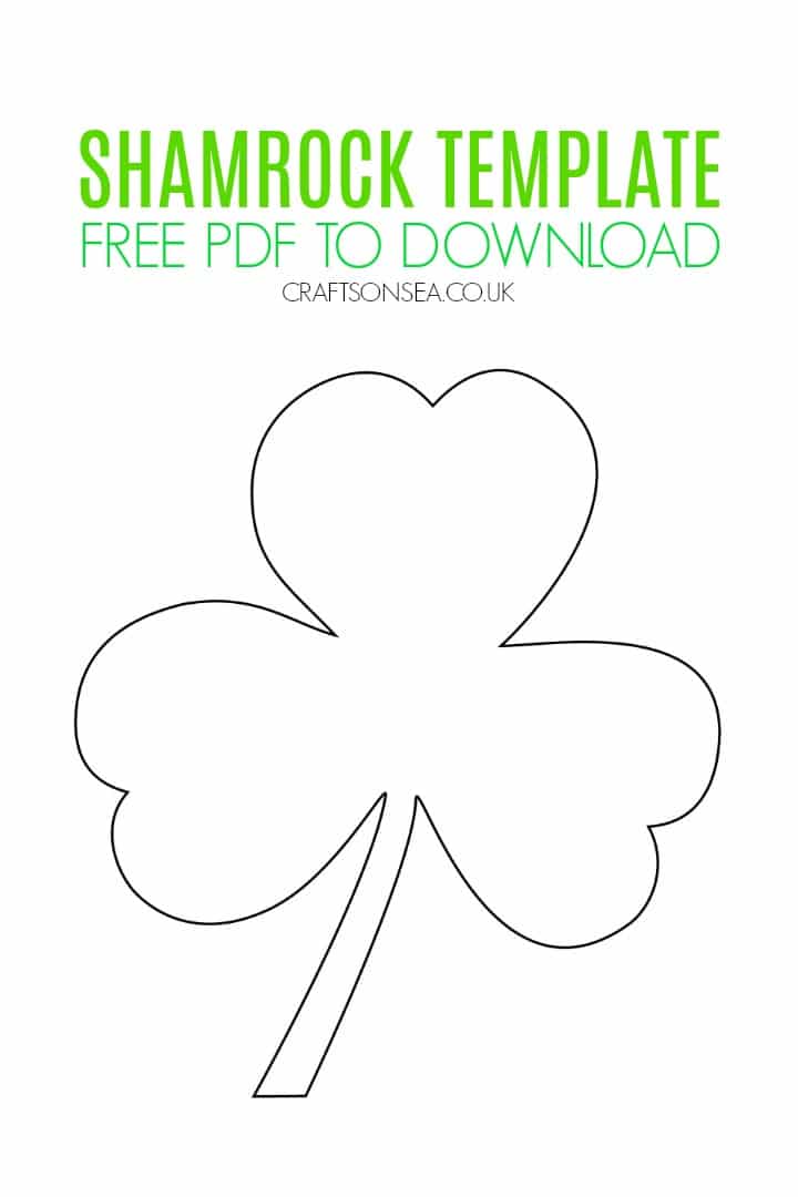 Free shamrock template printable pdf