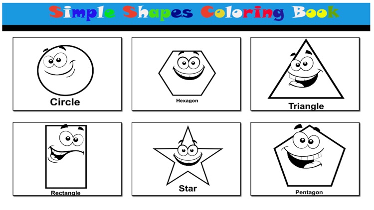 Simple shapes coloring pages for toddlers by chatchai samphaothet