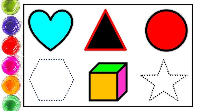 Learn d shapes naes for kids shapes drawing shapes coloring pages toddler learning video