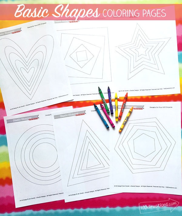 Basic shape coloring pages