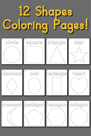 Printable shapes coloring pages and sheets â