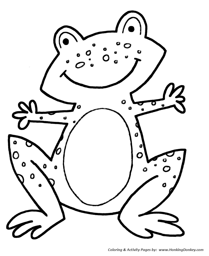 Simple shapes coloring pages free printable simple shapes speckled frog coloring activity pages for pre