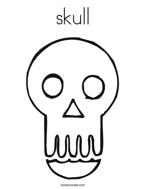 Skull coloring page