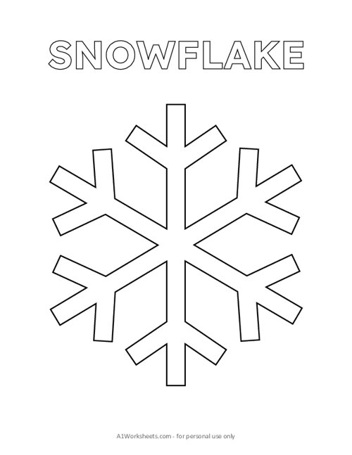 Free printable snowflake coloring pages for kids