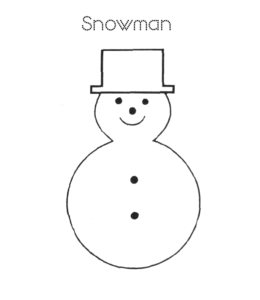 Easy snowman coloring pages playing learning