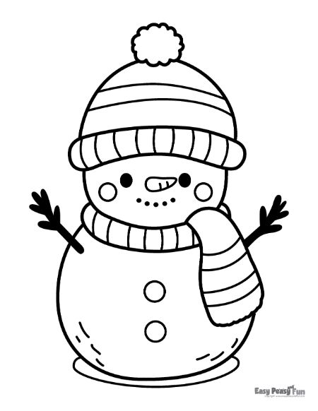 Printable snowman coloring pages