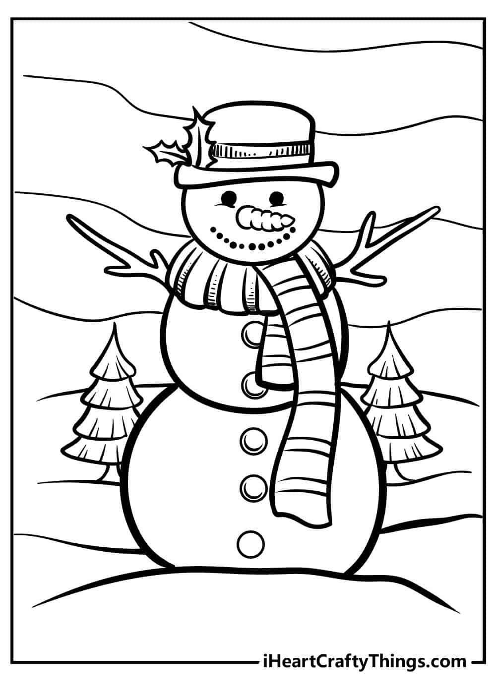 Free winter coloring pages for kids adults