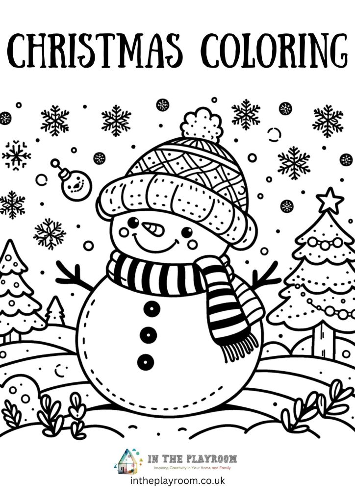 Free printable snowman loring pages for kids