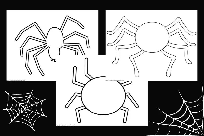 Free printable spider template and outlines