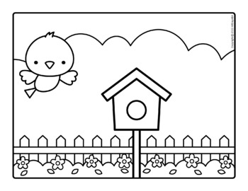 Spring coloring pages