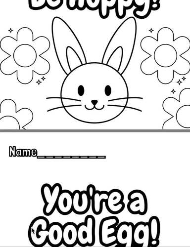 Cute and simple spring coloring pages