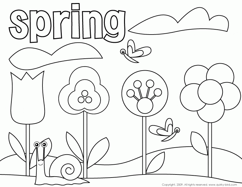 Free spring coloring pages updated