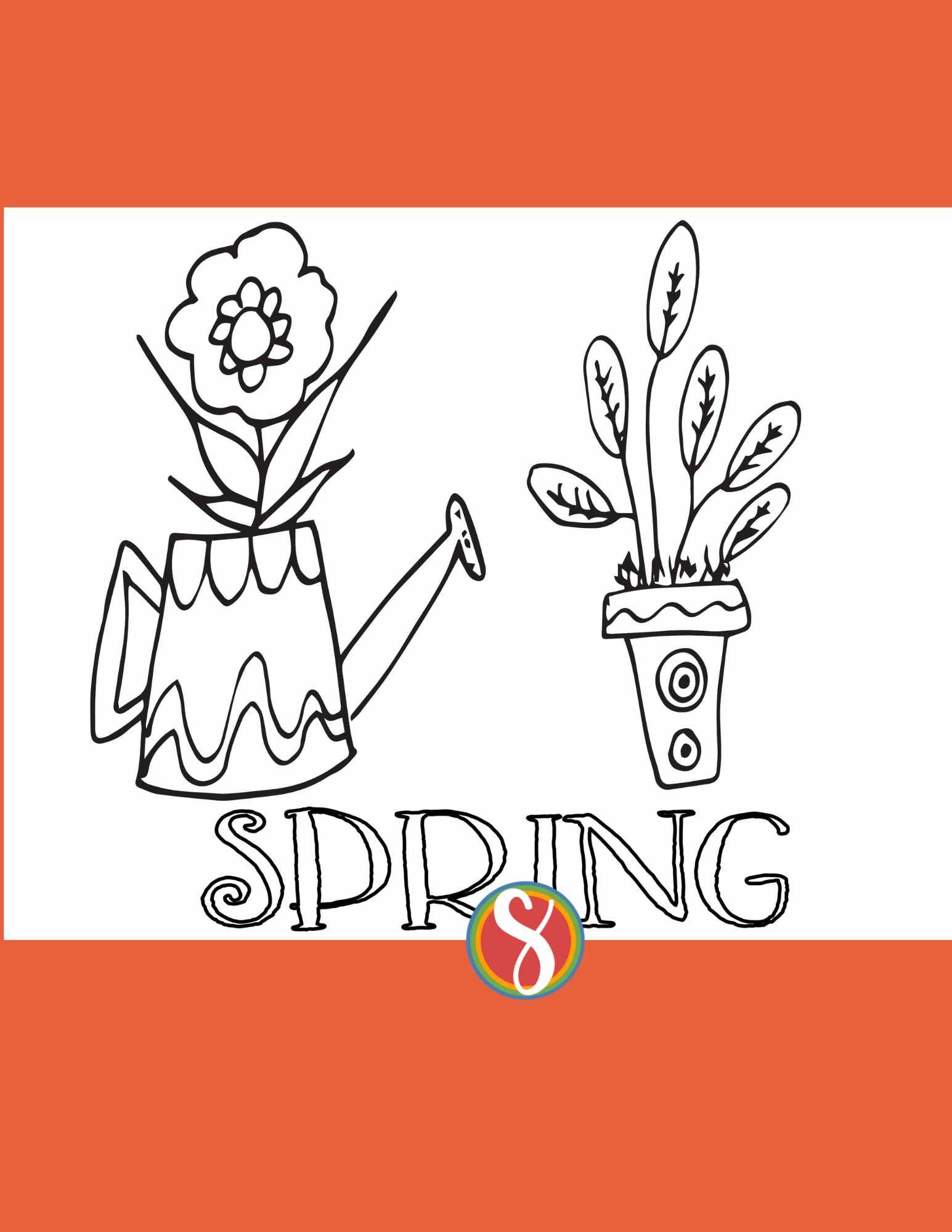 Free spring coloring pages â stevie doodles