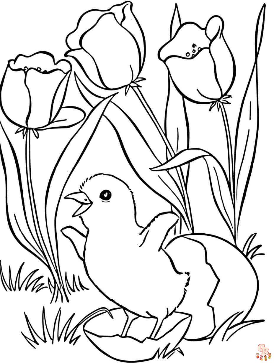 Free spring coloring pages for kids