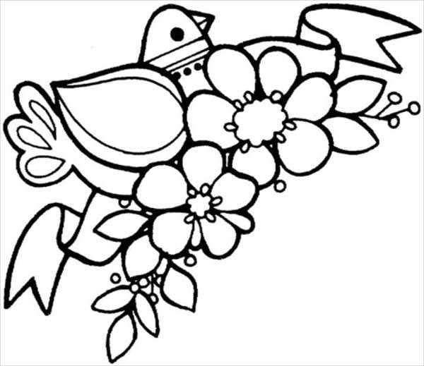 Spring coloring pages